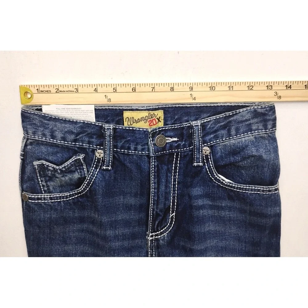 Wrangler 20X Boy's Vintage Boot Cut Jeans Thick Stitch Size 12 Regular
